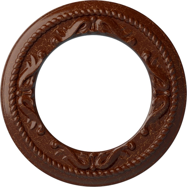 Ekena Millwork Roped Medway Medallion (Canopies up to 7 1/2"), 12 1/4"OD x 7 1/2"ID x 7/8"P, Burnished Mahogany CM12MEBMC - main